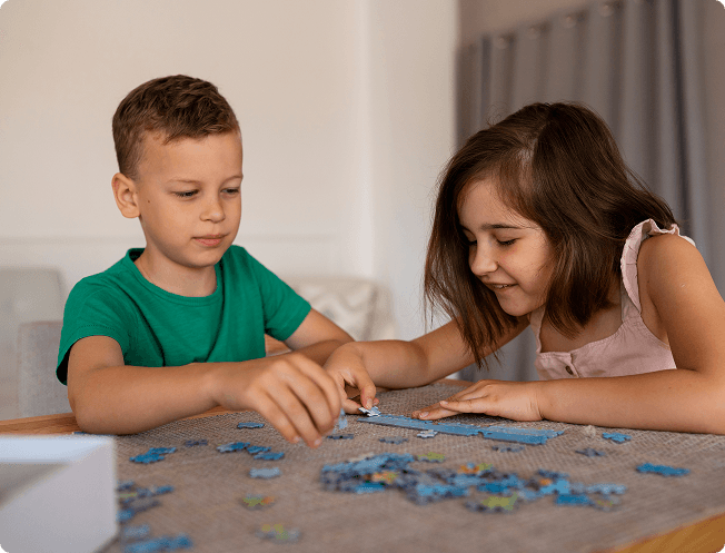 Happy kids enjoying together